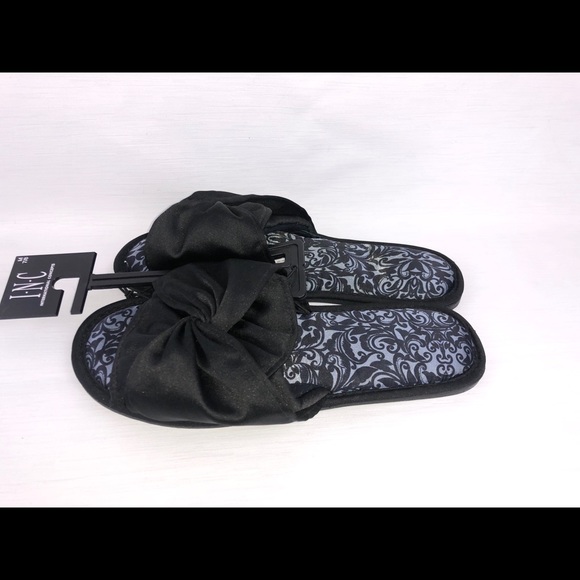INC - Women’s Slippers Black Bow - Picture 3 of 6